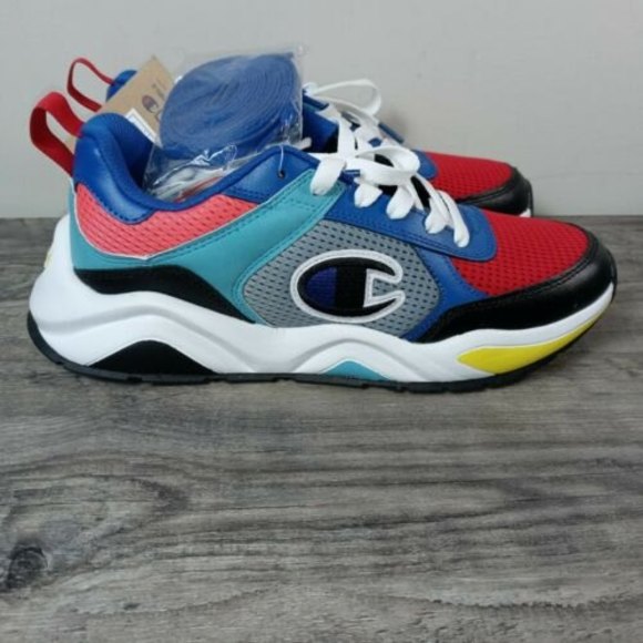 Champion Mens 93Eighteen SP Color Block Sneaker Black Multi Size 9.5 - Picture 7 of 11